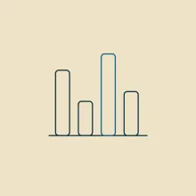 Four columns of widely differing height on one baseline