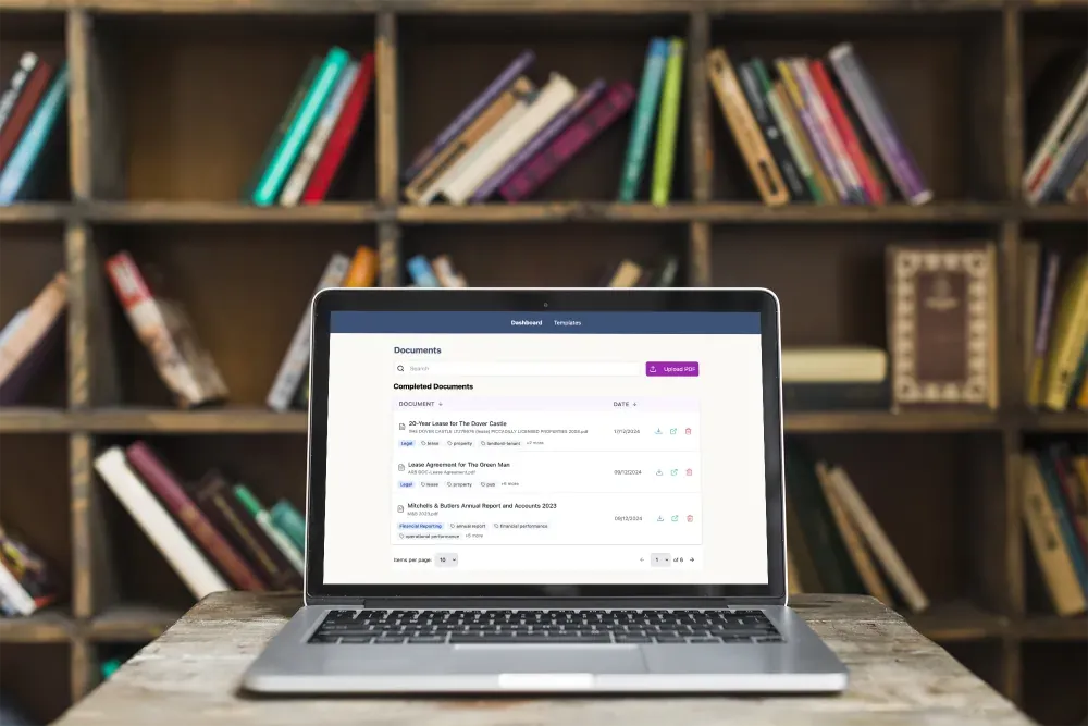 BAiSICS: AI-Powered Legal Document Analysis mockup