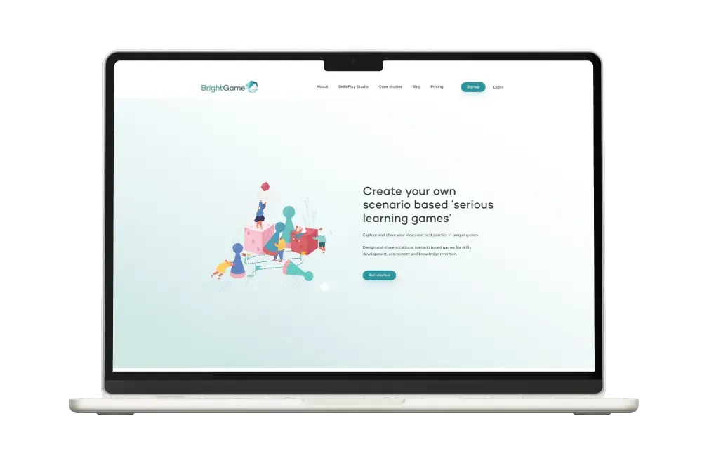 BrightGame educational game creator platform interface