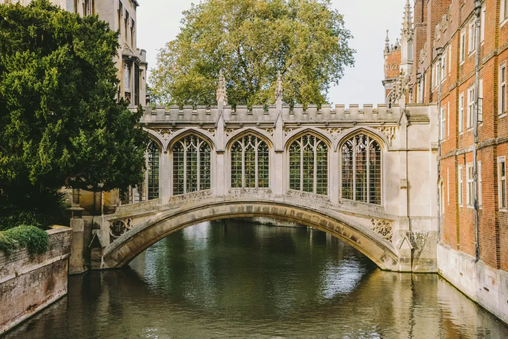The Bridge of Sighs over the River Cam at St John's College, Cambridge.