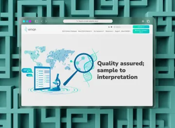 The EMQN website home page