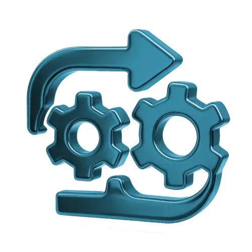 Abstract blue ribbon-like shape