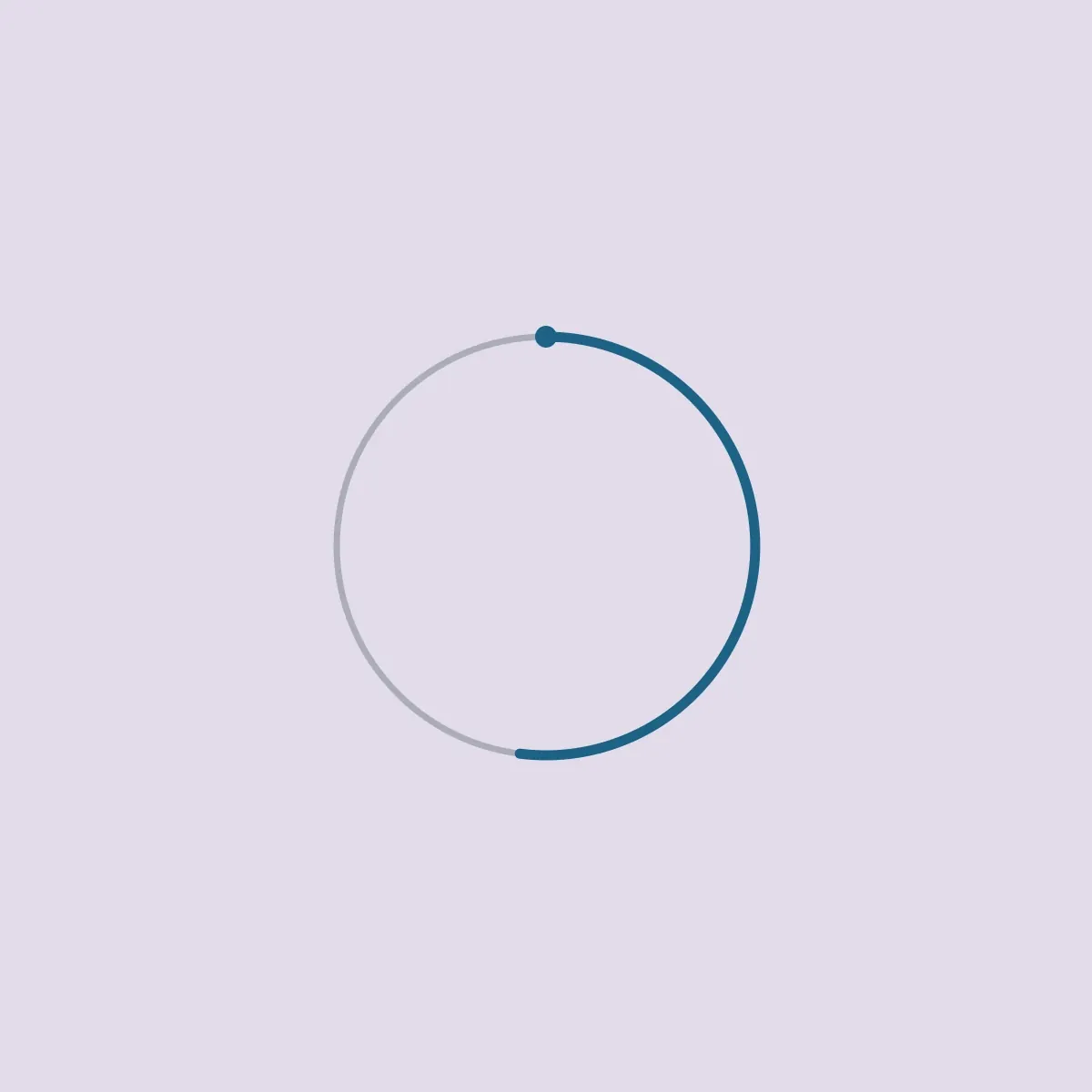 A ring with just over half its circumference marked out