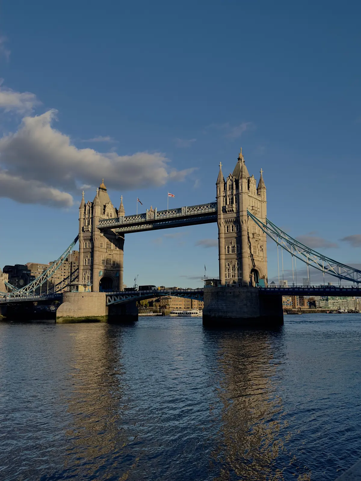 Tower Bridge over the Thames in late afternoon light