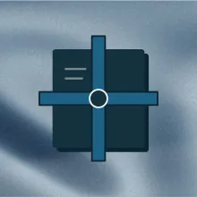 A stack of papers tied crosswise with a ribbon