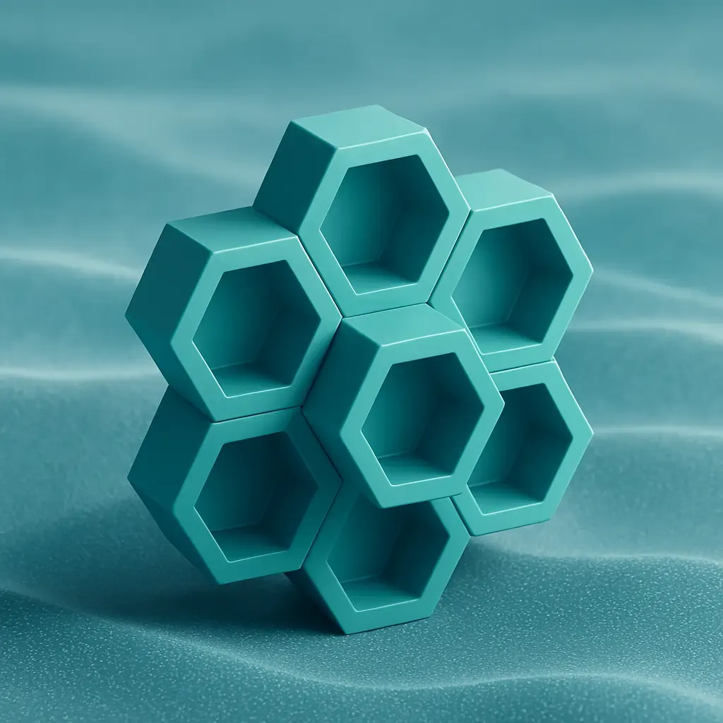 Illustration of connected open source generative AI tools and frameworks with code elements